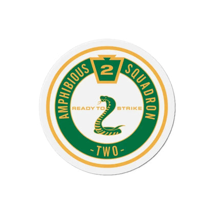 Amphibious Squadron 2 Ready To Strike (U.S. Navy) Refrigerator Magnet 2 Inch - The Sticker Space