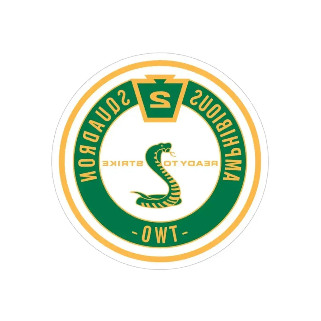 Amphibious Squadron 2 Ready To Strike (U.S. Navy) REVERSE PRINT Transparent Die-Cut STICKER - The Sticker Space
