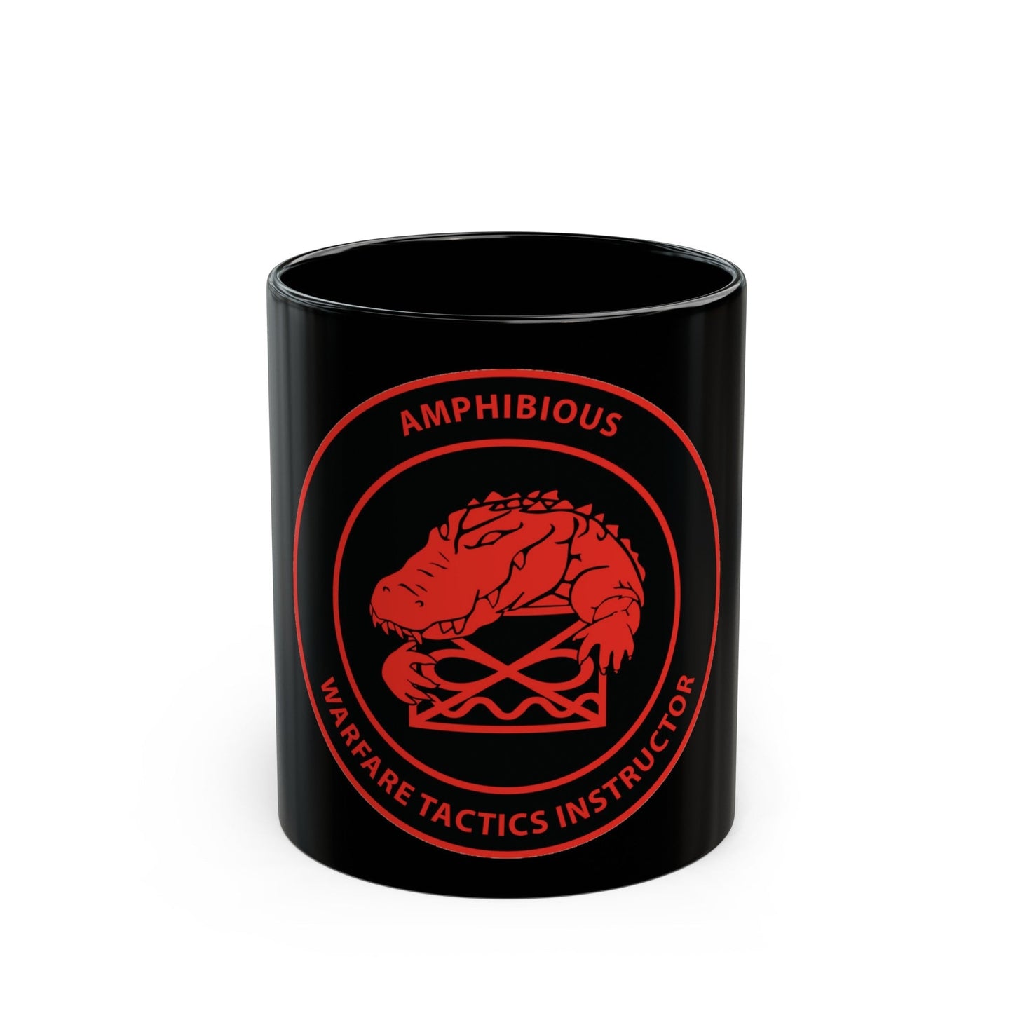 Amphibious Warfare Tactics Instructor AMW WTI (U.S. Navy) Black Coffee Mug-11oz-The Sticker Space