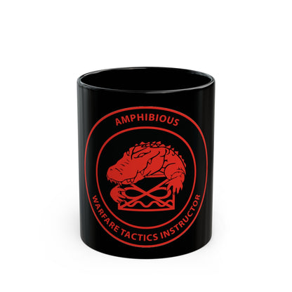 Amphibious Warfare Tactics Instructor AMW WTI (U.S. Navy) Black Coffee Mug-11oz-The Sticker Space