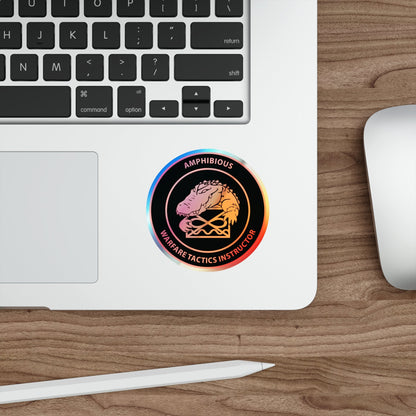 Amphibious Warfare Tactics Instructor AMW WTI (U.S. Navy) Holographic STICKER Die-Cut Vinyl Decal-The Sticker Space