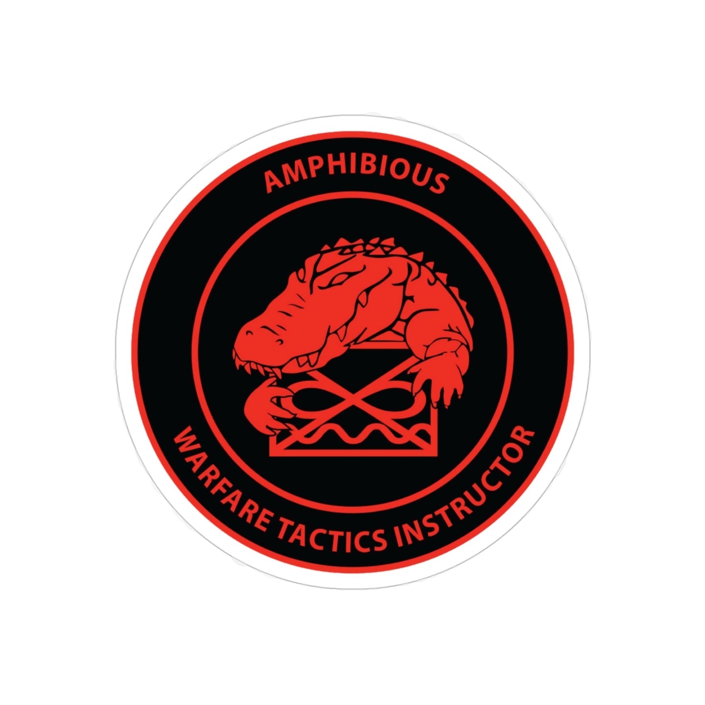 Amphibious Warfare Tactics Instructor AMW WTI (U.S. Navy) Transparent STICKER Die-Cut Vinyl Decal-4 Inch-The Sticker Space