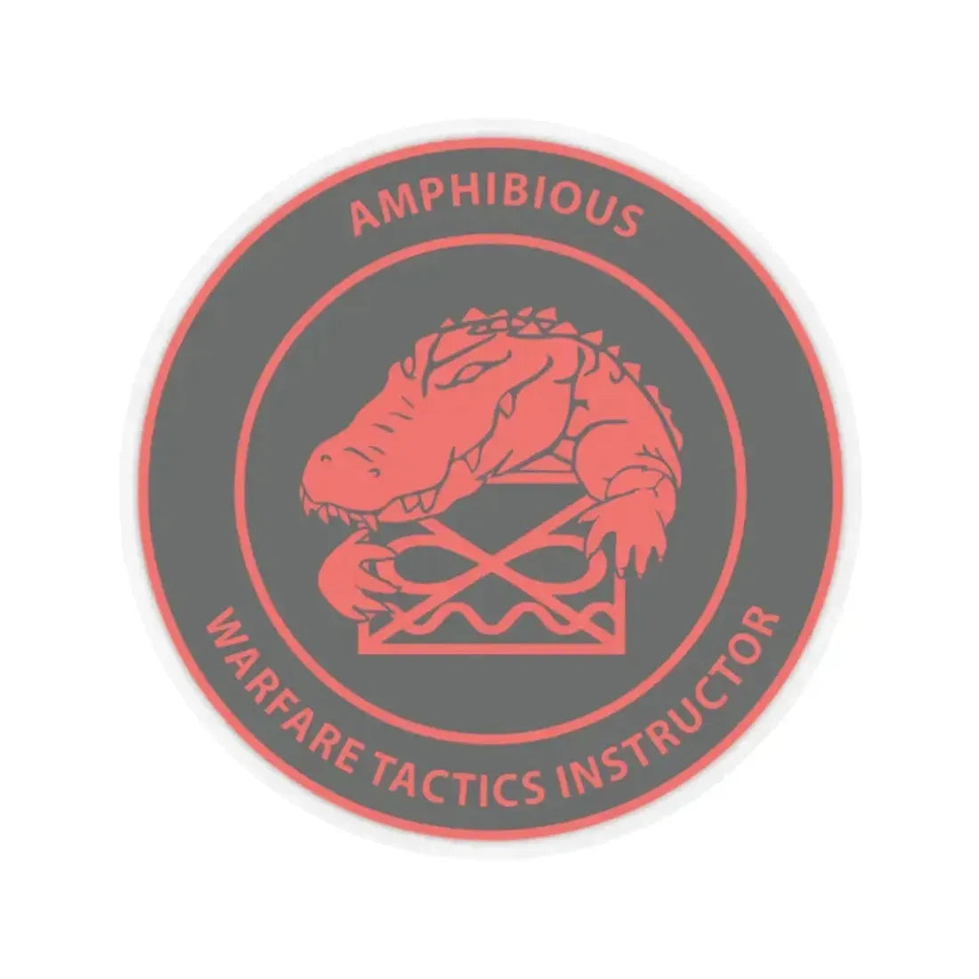 Amphibious Warfare Tactics Instructor AMW WTI (U.S. Navy) STICKER Vinyl Kiss-Cut Decal 2 Inch Transparent - The Sticker Space