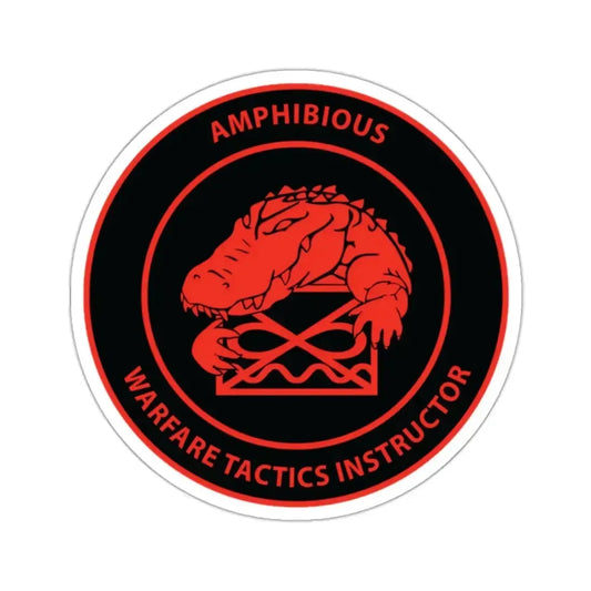 Amphibious Warfare Tactics Instructor AMW WTI (U.S. Navy) STICKER Vinyl Kiss-Cut Decal 2 Inch White - The Sticker Space