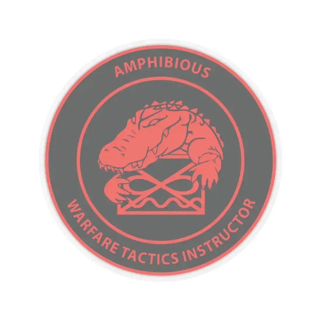 Amphibious Warfare Tactics Instructor AMW WTI (U.S. Navy) STICKER Vinyl Kiss-Cut Decal 3 Inch Transparent - The Sticker Space