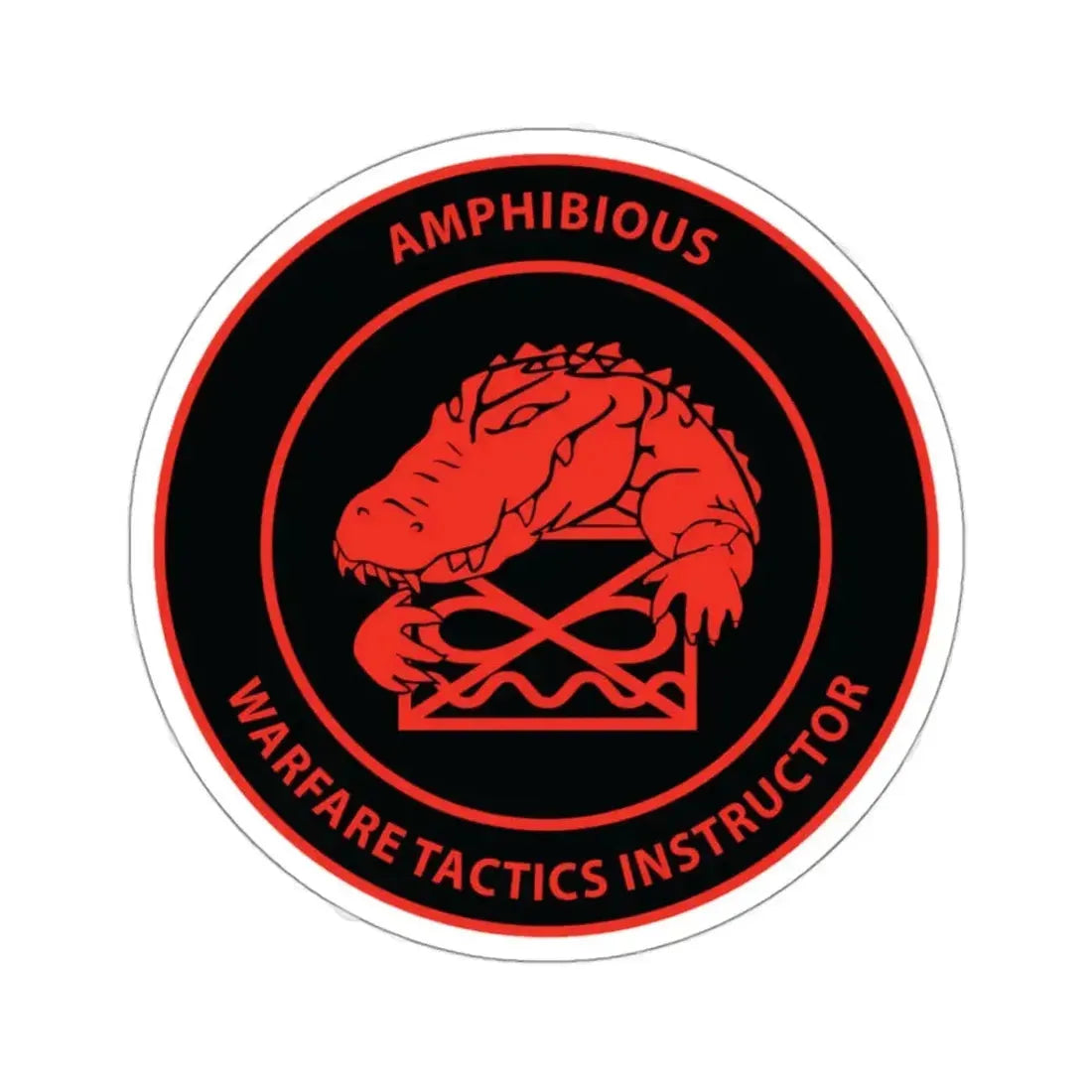 Amphibious Warfare Tactics Instructor AMW WTI (U.S. Navy) STICKER Vinyl Kiss-Cut Decal 3 Inch White - The Sticker Space