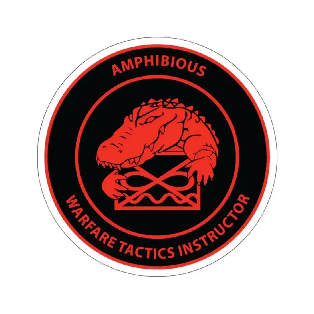 Amphibious Warfare Tactics Instructor AMW WTI (U.S. Navy) STICKER Vinyl Kiss-Cut Decal 6 Inch White - The Sticker Space