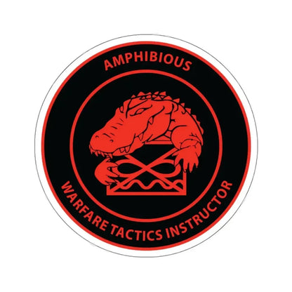 Amphibious Warfare Tactics Instructor AMW WTI (U.S. Navy) STICKER Vinyl Kiss-Cut Decal 6 Inch White - The Sticker Space