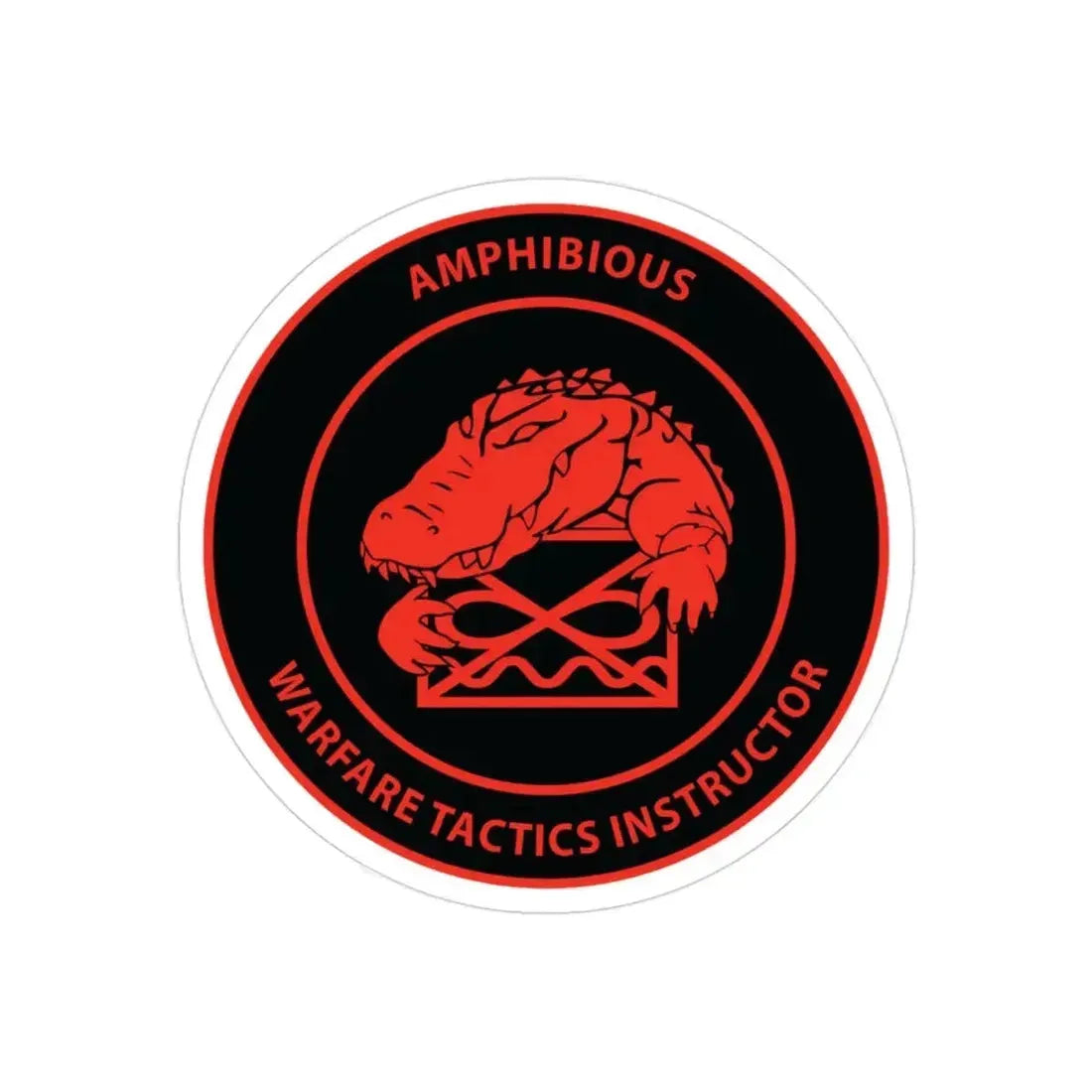 Amphibious Warfare Tactics Instructor AMW WTI (U.S. Navy) Transparent STICKER Die-Cut Vinyl Decal 3 Inch Transparent - The Sticker Space