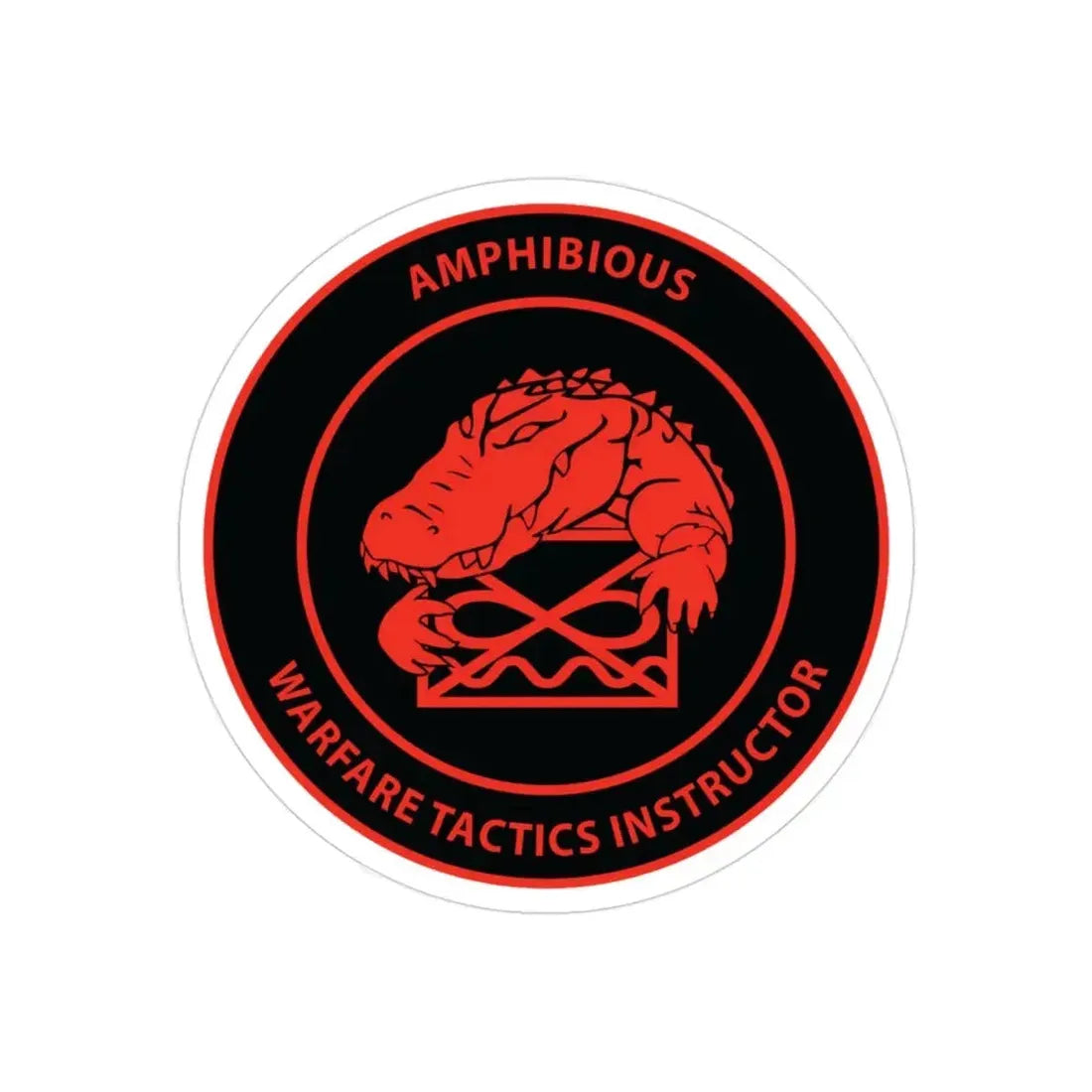 Amphibious Warfare Tactics Instructor AMW WTI (U.S. Navy) Transparent STICKER Die-Cut Vinyl Decal 3 Inch Transparent - The Sticker Space