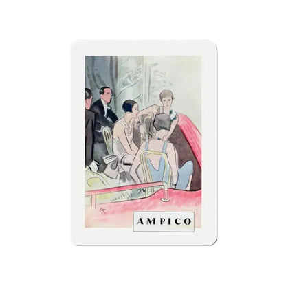Ampico, 1928 (Magazine Illustration) Refrigerator Magnet 4 Inch - The Sticker Space