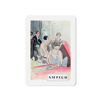 Ampico, 1928 (Magazine Illustration) Refrigerator Magnet 6 Inch - The Sticker Space