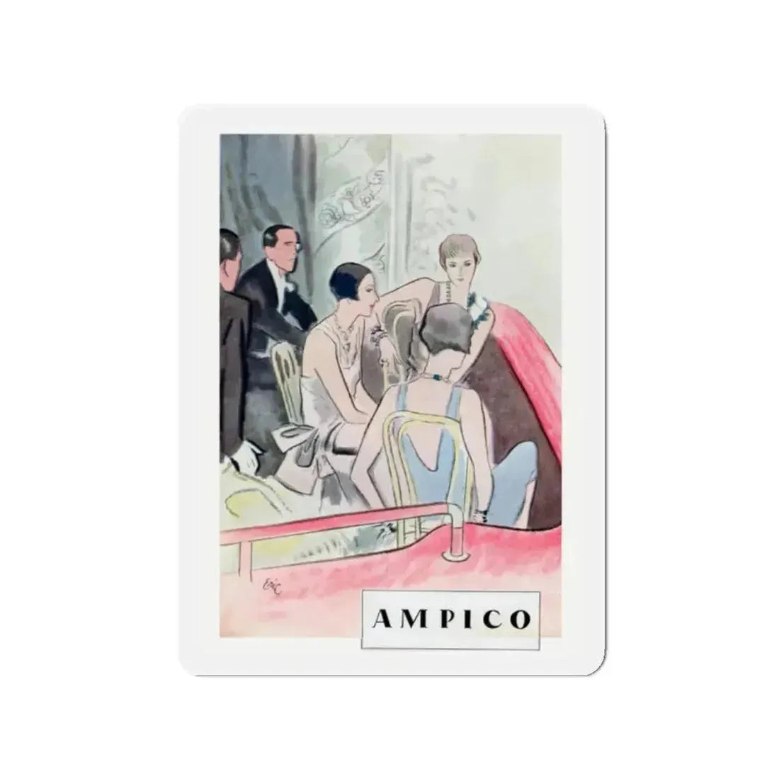 Ampico, 1928 (Magazine Illustration) Refrigerator Magnet - The Sticker Space