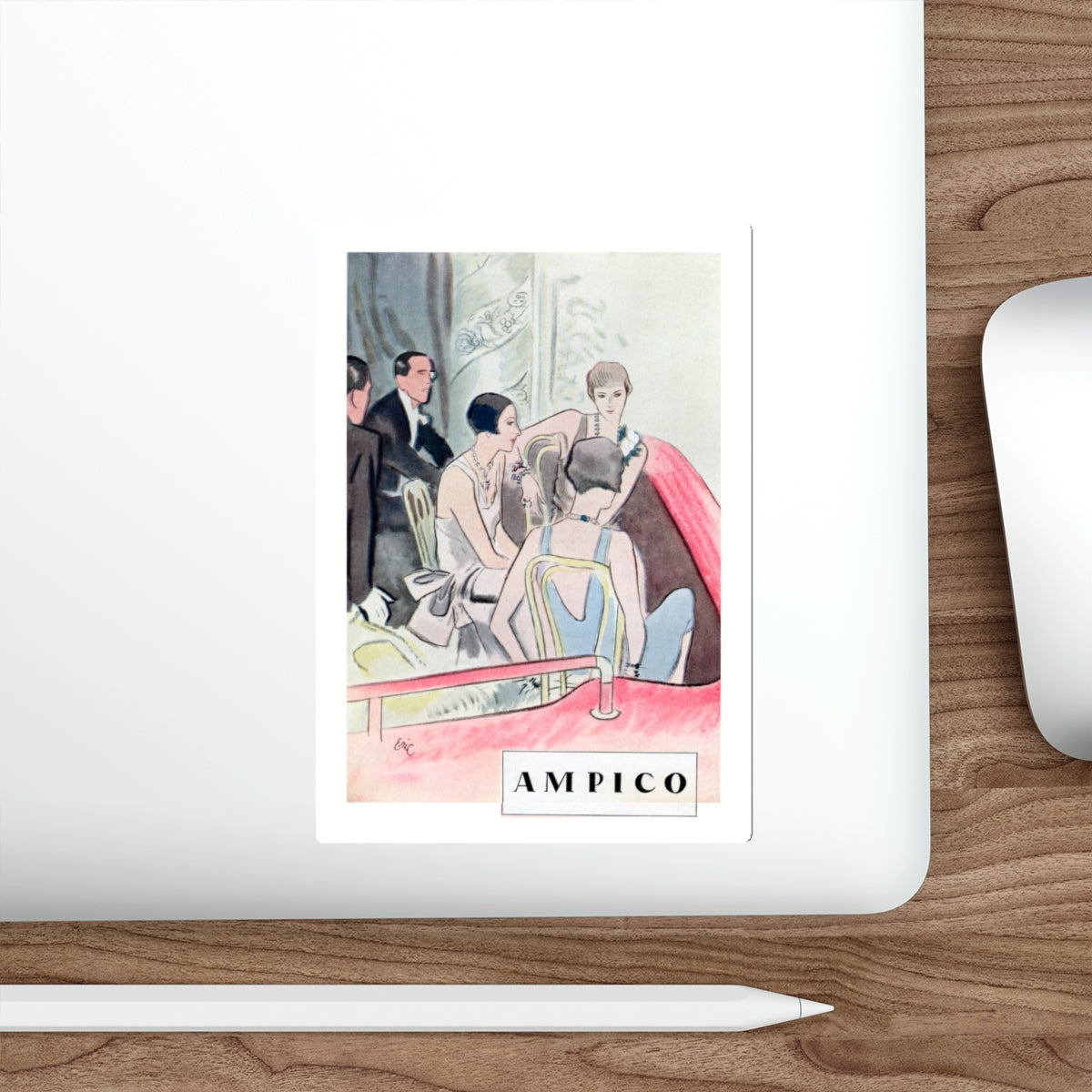 Ampico, 1928 (Magazine Illustration) STICKER Vinyl Die-Cut Decal-The Sticker Space