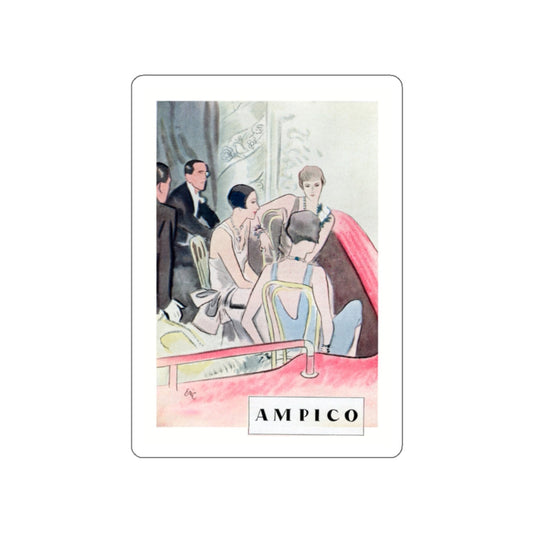 Ampico, 1928 (Magazine Illustration) STICKER Vinyl Die-Cut Decal-White-The Sticker Space