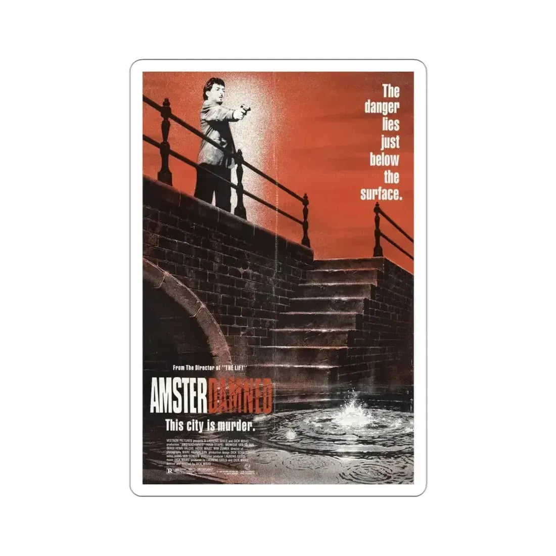 Amsterdamned 1988 Movie Poster STICKER Vinyl Die-Cut Decal - The Sticker Space