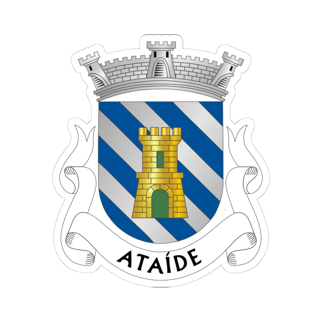 AMT-Ataíde (Portugal) (Coat of Arms) STICKER Vinyl Kiss-Cut Decal 4 Inch White - The Sticker Space