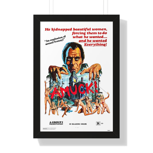 AMUCK! 1972 - Framed Movie Poster-16″ x 24″-The Sticker Space