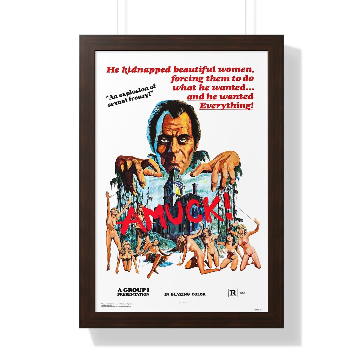 AMUCK! 1972 - Framed Movie Poster-16″ x 24″-The Sticker Space