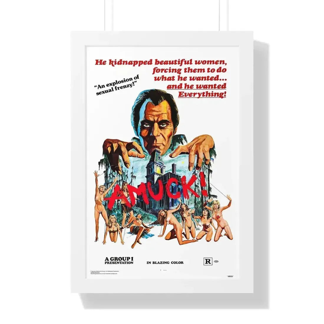 AMUCK! 1972 - Framed Movie Poster - The Sticker Space