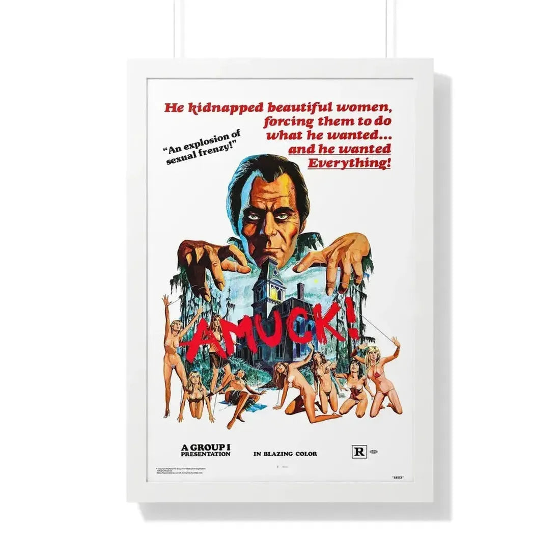 AMUCK! 1972 - Framed Movie Poster - The Sticker Space