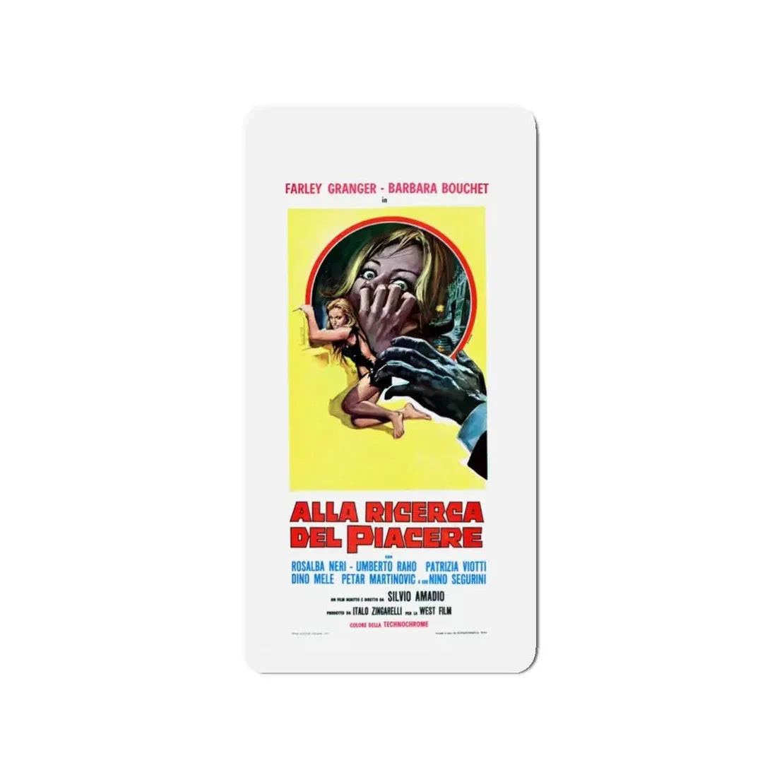 AMUCK! (ITALIAN) 1972 Movie Poster - Refrigerator Magnet 3 Inch - The Sticker Space