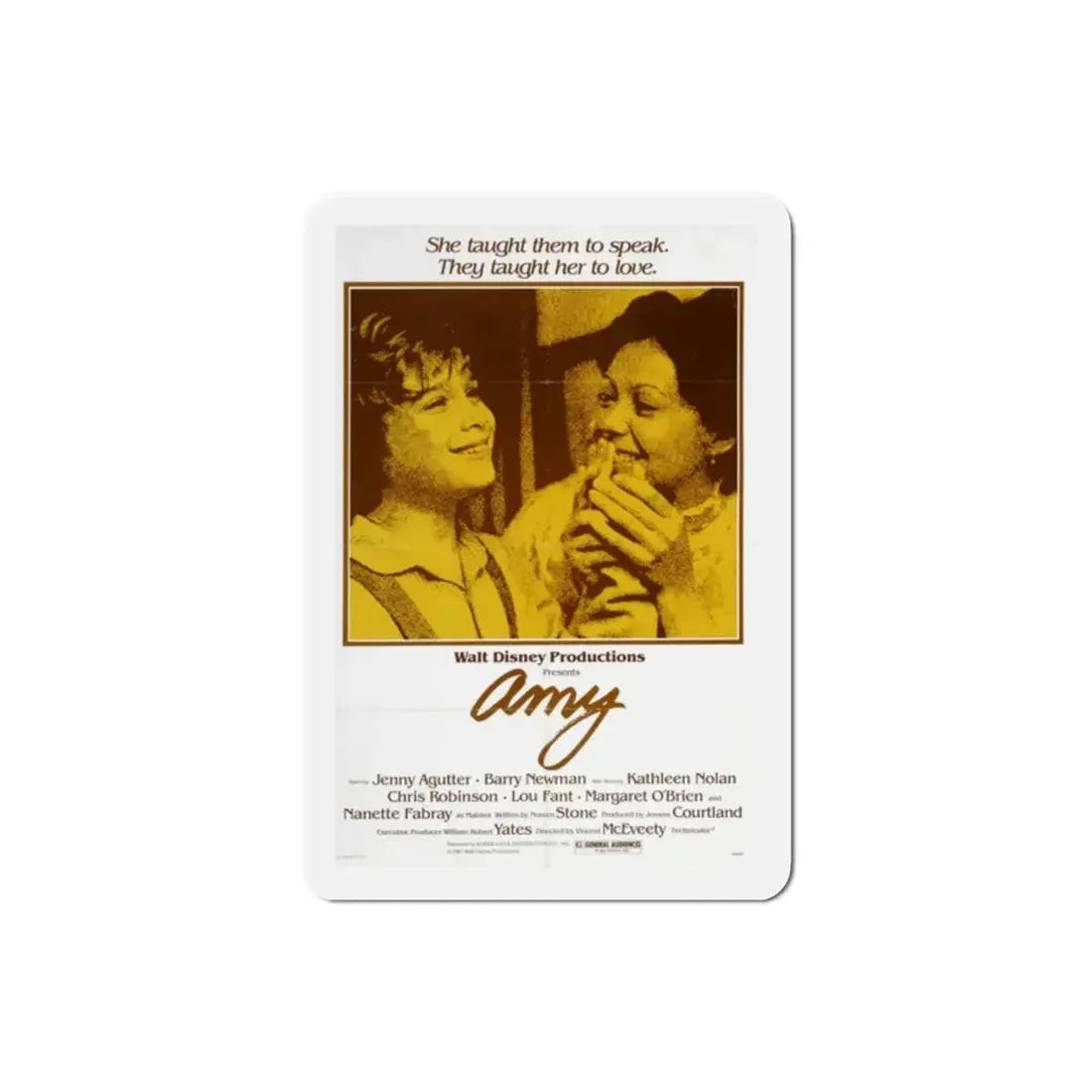 Amy 1981 Movie Poster Refrigerator Magnet 2 Inch - The Sticker Space