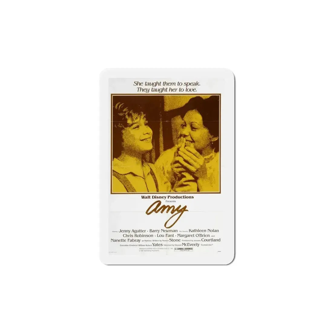 Amy 1981 Movie Poster Refrigerator Magnet - The Sticker Space