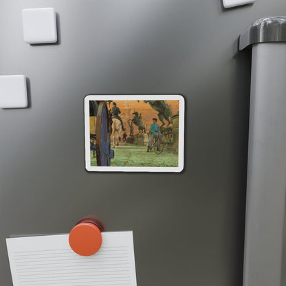 An Affair of Destiny, Saturday Evening Post interior illustration (Magazine Illustration) Refrigerator Magnet-The Sticker Space