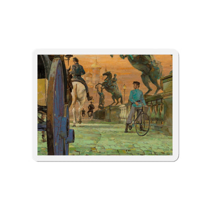 An Affair of Destiny, Saturday Evening Post interior illustration (Magazine Illustration) Refrigerator Magnet-6 × 6"-The Sticker Space