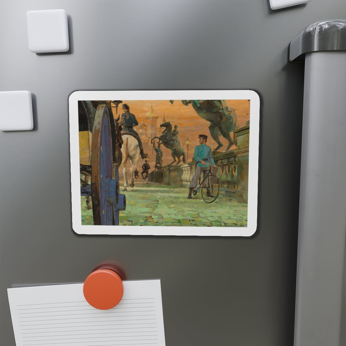 An Affair of Destiny, Saturday Evening Post interior illustration (Magazine Illustration) Refrigerator Magnet-The Sticker Space