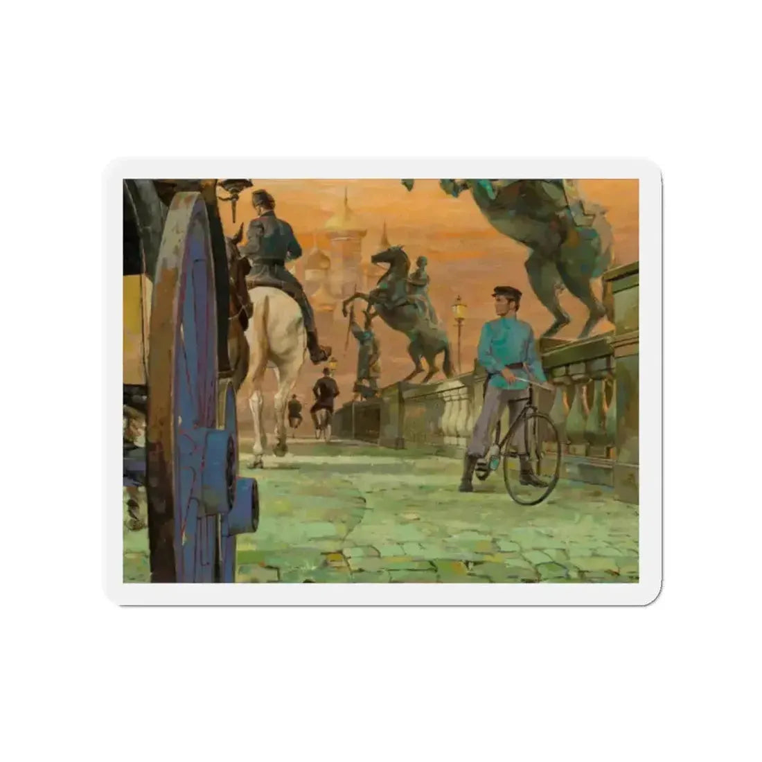 An Affair of Destiny, Saturday Evening Post interior illustration (Magazine Illustration) Refrigerator Magnet - The Sticker Space