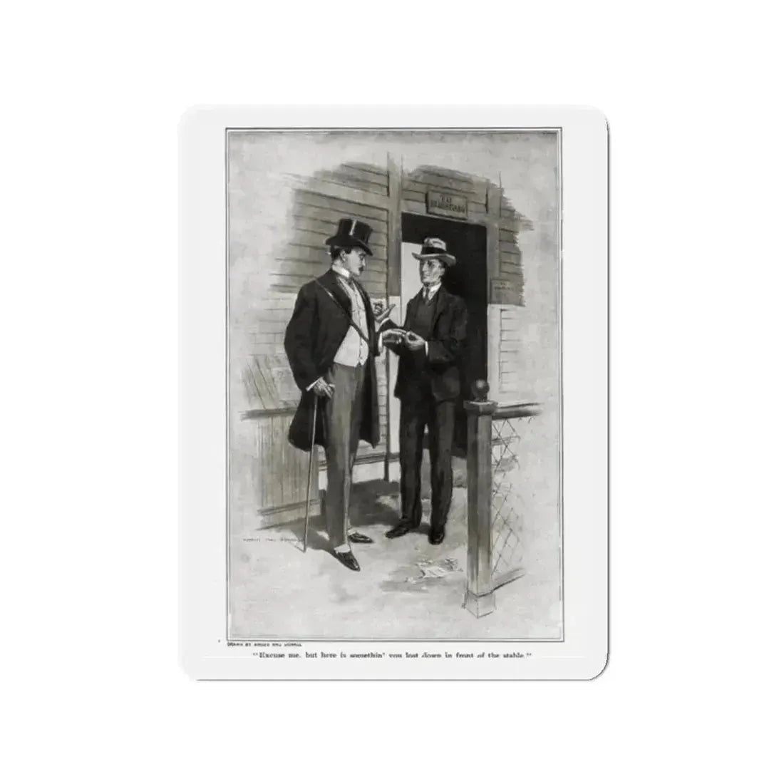 An Also Ran (1), RedBook magazine, September 1905 (Magazine Illustration) Refrigerator Magnet - The Sticker Space