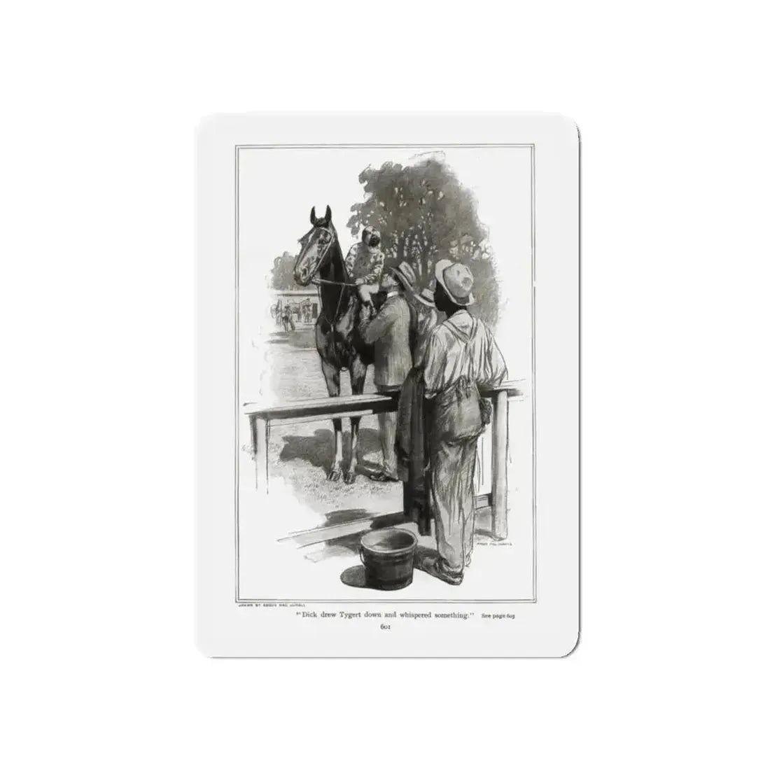 An Also Ran (2), RedBook magazine, September 1905 (Magazine Illustration) Refrigerator Magnet - The Sticker Space