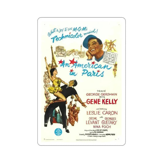 An American in Paris 1951 Movie Poster STICKER Vinyl Die-Cut Decal 6 Inch - The Sticker Space