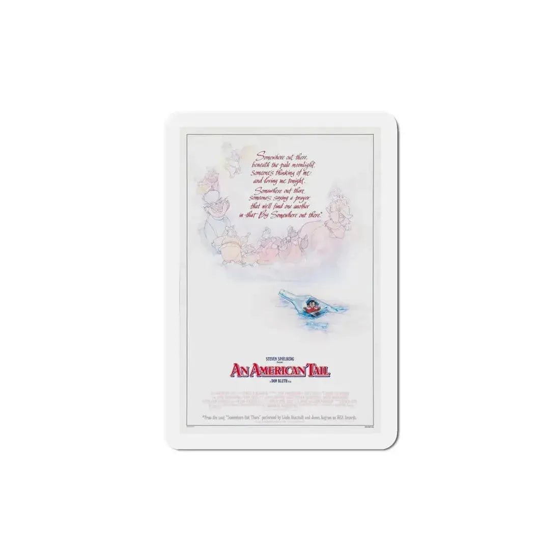 An American Tail 1986 Movie Poster Refrigerator Magnet 4 Inch - The Sticker Space