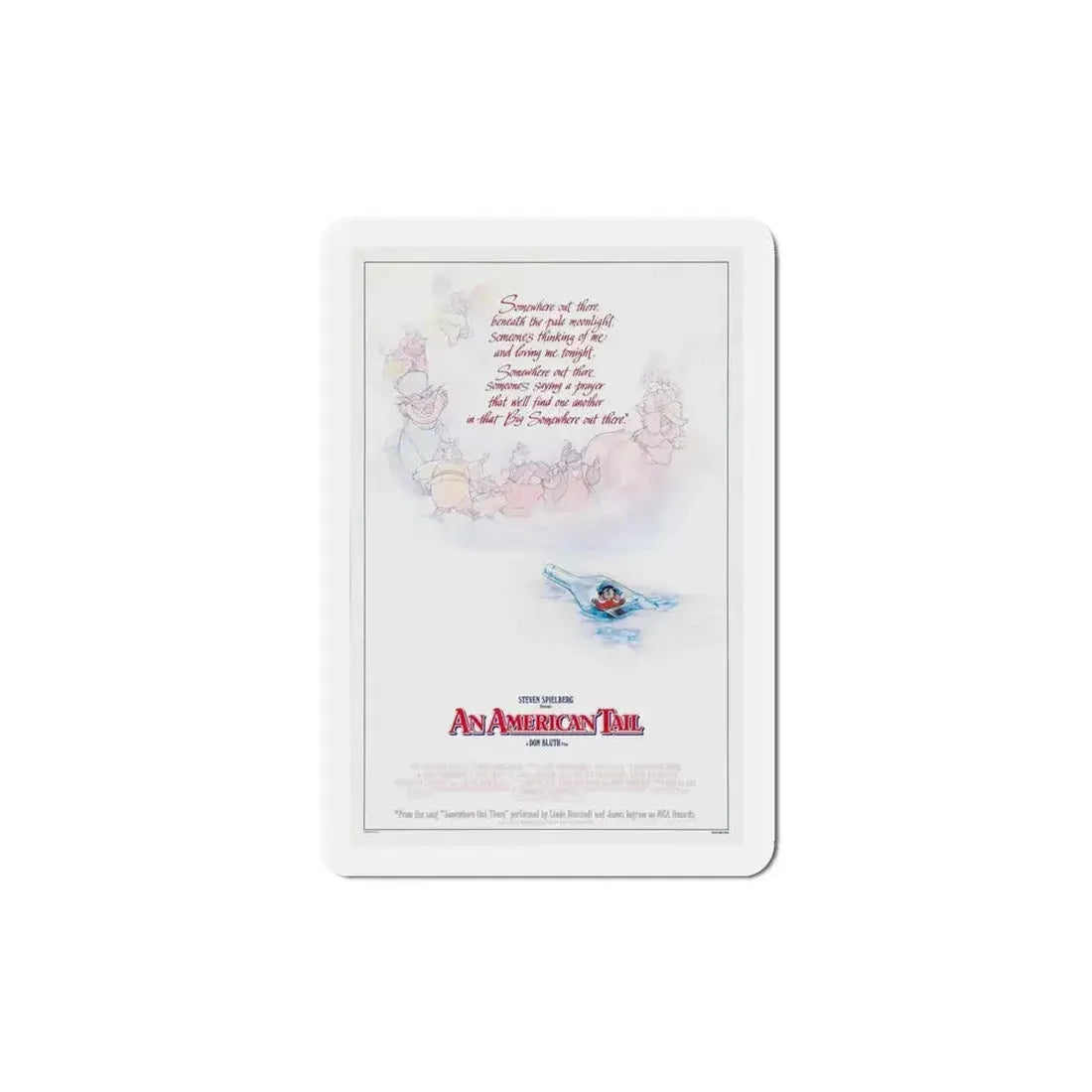 An American Tail 1986 Movie Poster Refrigerator Magnet - The Sticker Space