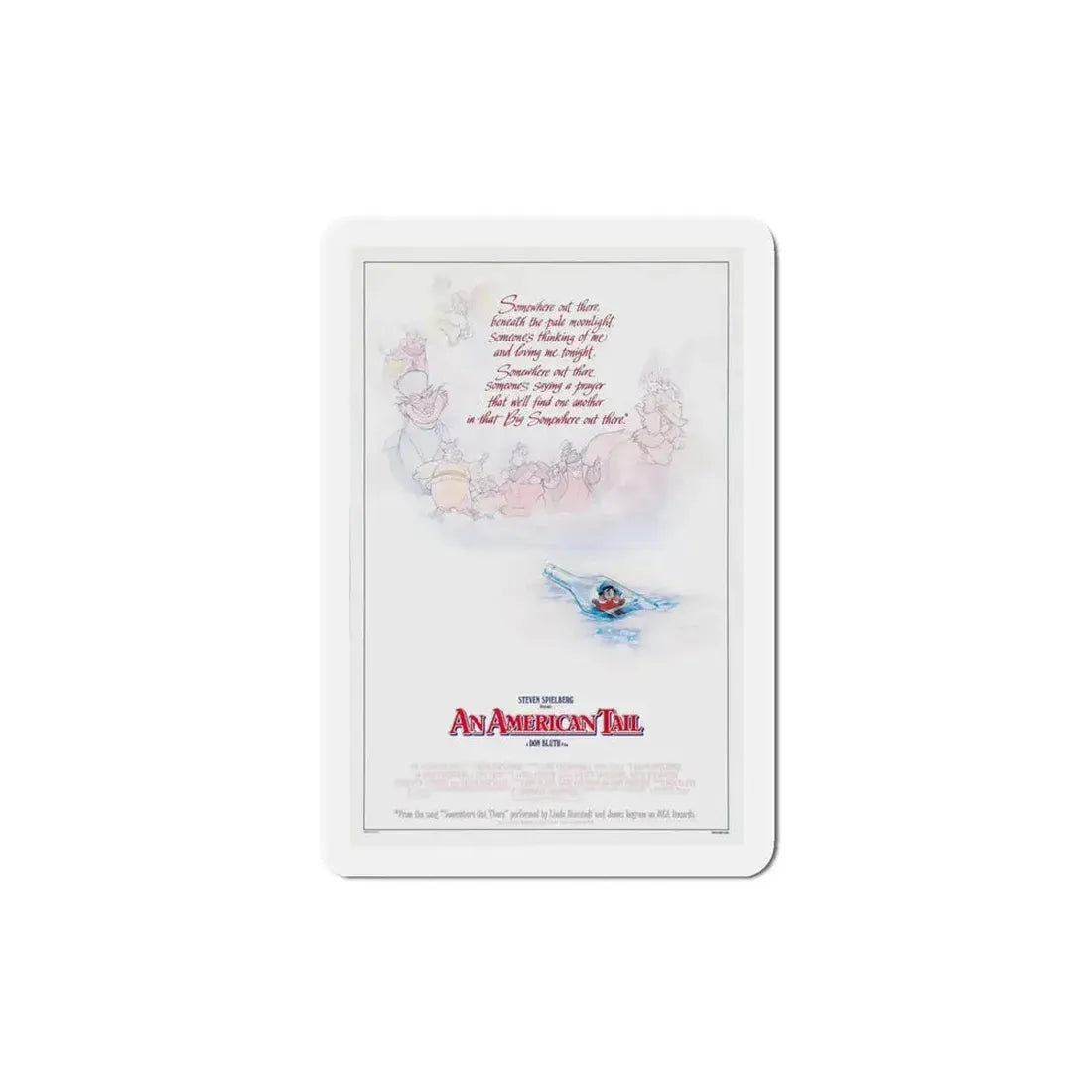 An American Tail 1986 Movie Poster Refrigerator Magnet - The Sticker Space