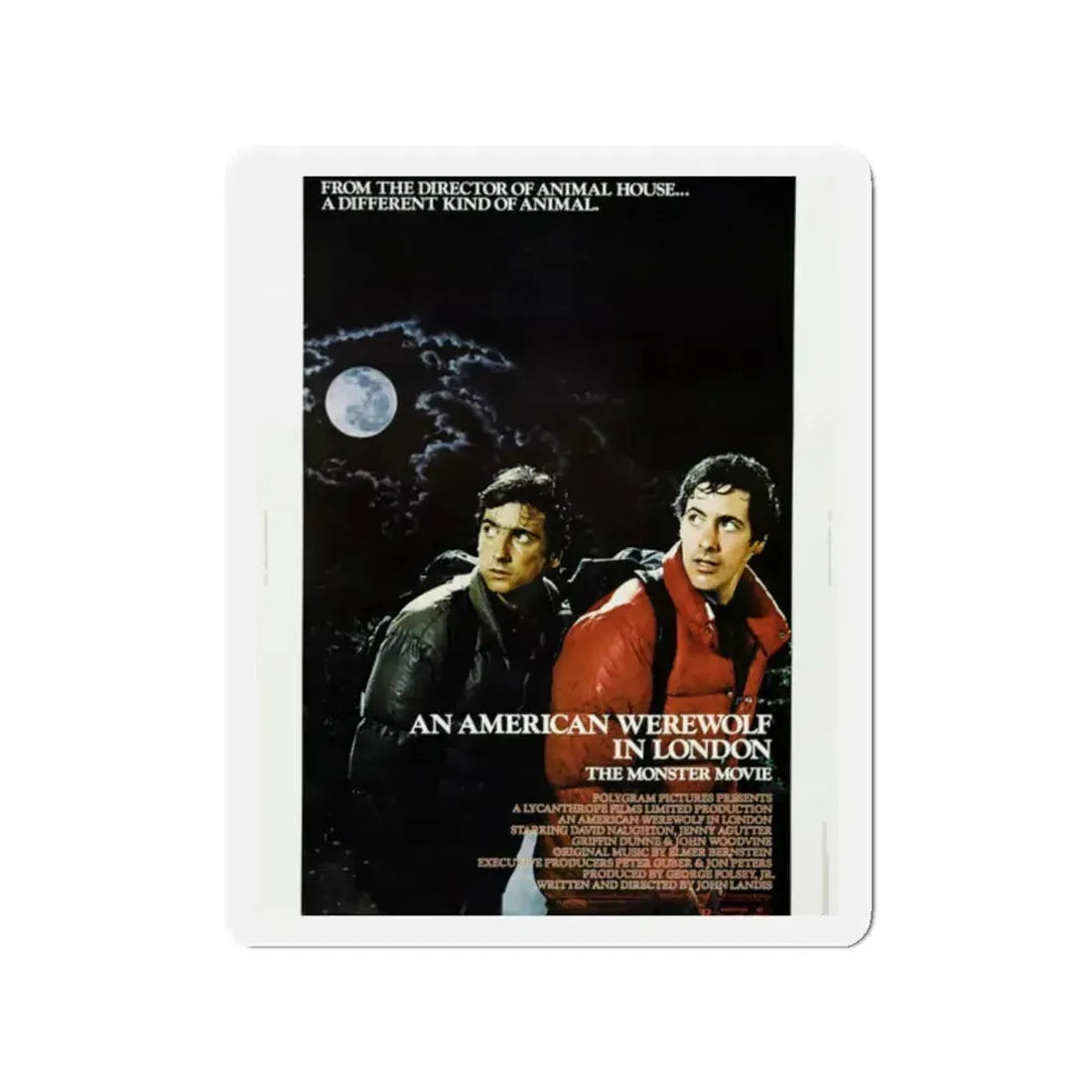 AN AMERICAN WEREWOLF IN LONDON 1981 Movie Poster - Refrigerator Magnet 2 Inch - The Sticker Space