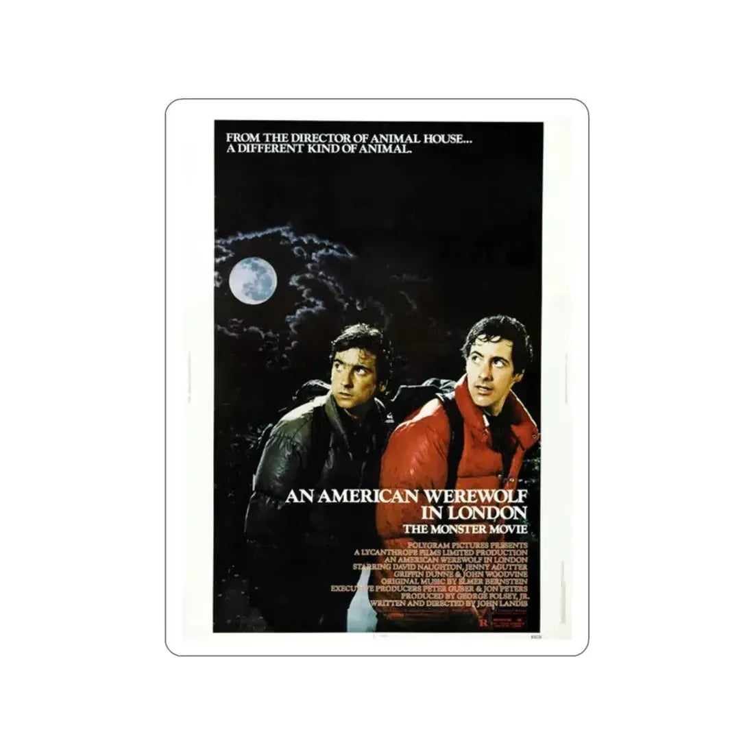 AN AMERICAN WEREWOLF IN LONDON 1981 Movie Poster STICKER Vinyl Die-Cut Decal - The Sticker Space