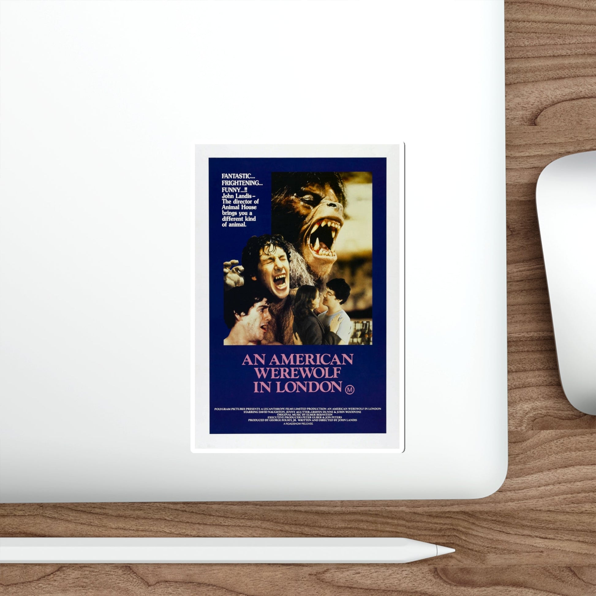 AN AMERICAN WEREWOLF IN LONDON (3) 1981 Movie Poster STICKER Vinyl Die-Cut Decal-The Sticker Space