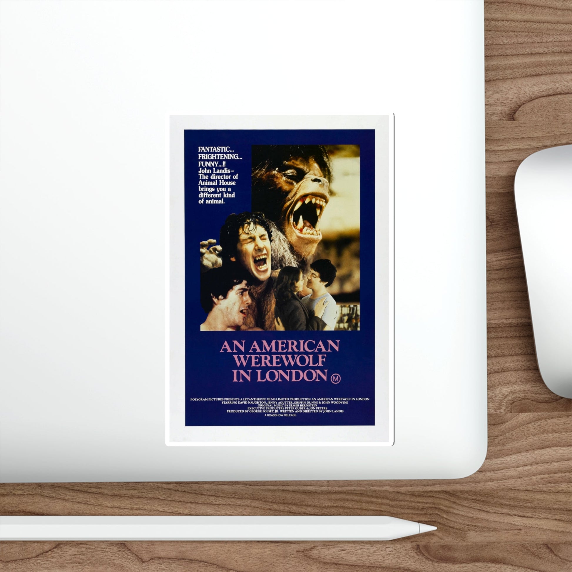 AN AMERICAN WEREWOLF IN LONDON (3) 1981 Movie Poster STICKER Vinyl Die-Cut Decal-The Sticker Space