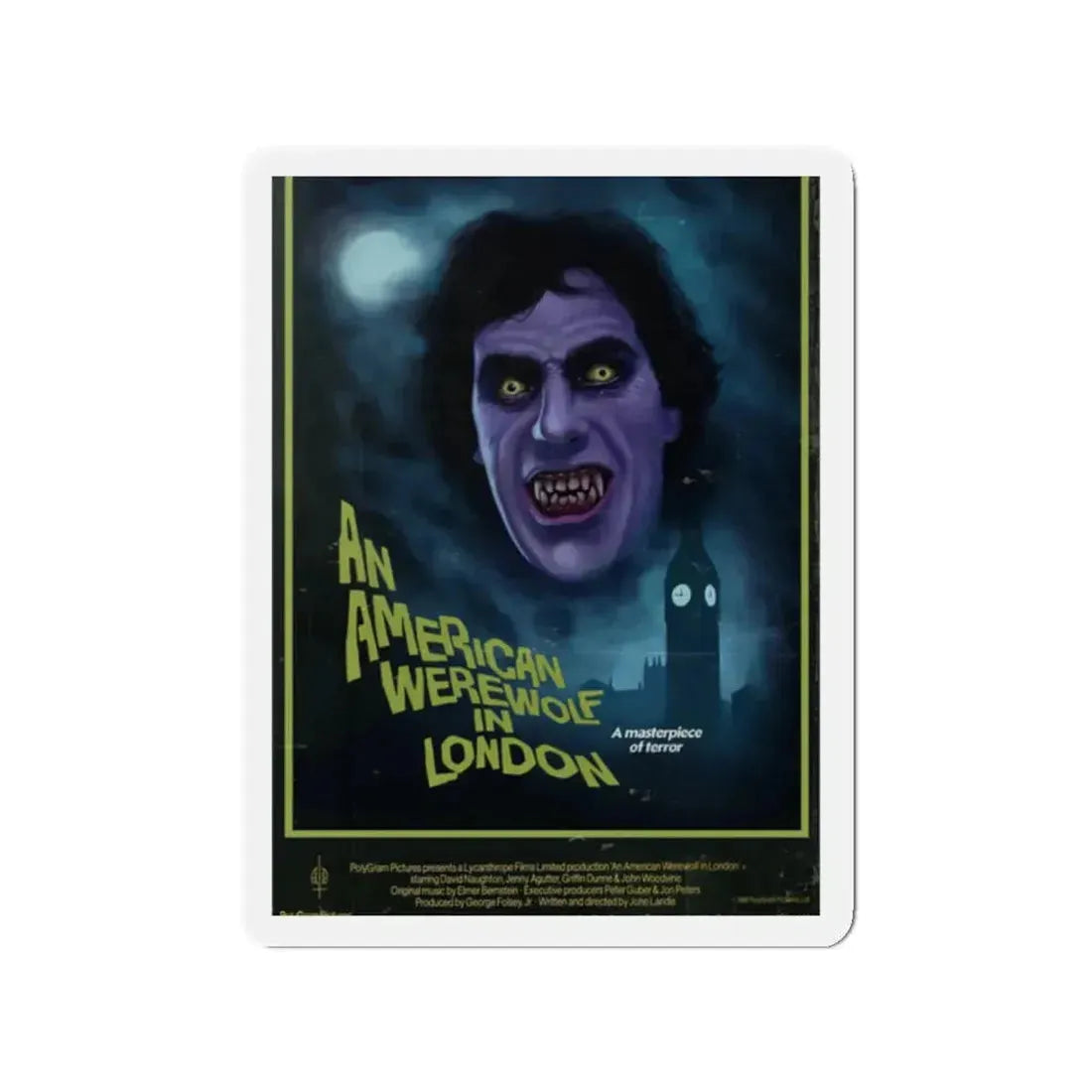 AN AMERICAN WEREWOLF IN LONDON (DEVILISH) 1981 Movie Poster - Refrigerator Magnet 2 Inch - The Sticker Space