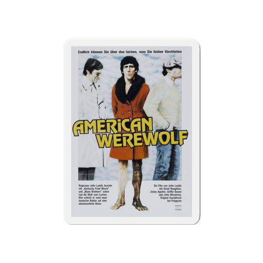 AN AMERICAN WEREWOLF IN LONDON (GERMAN) 1981 Movie Poster - Die-Cut Magnet-6 × 6"-The Sticker Space