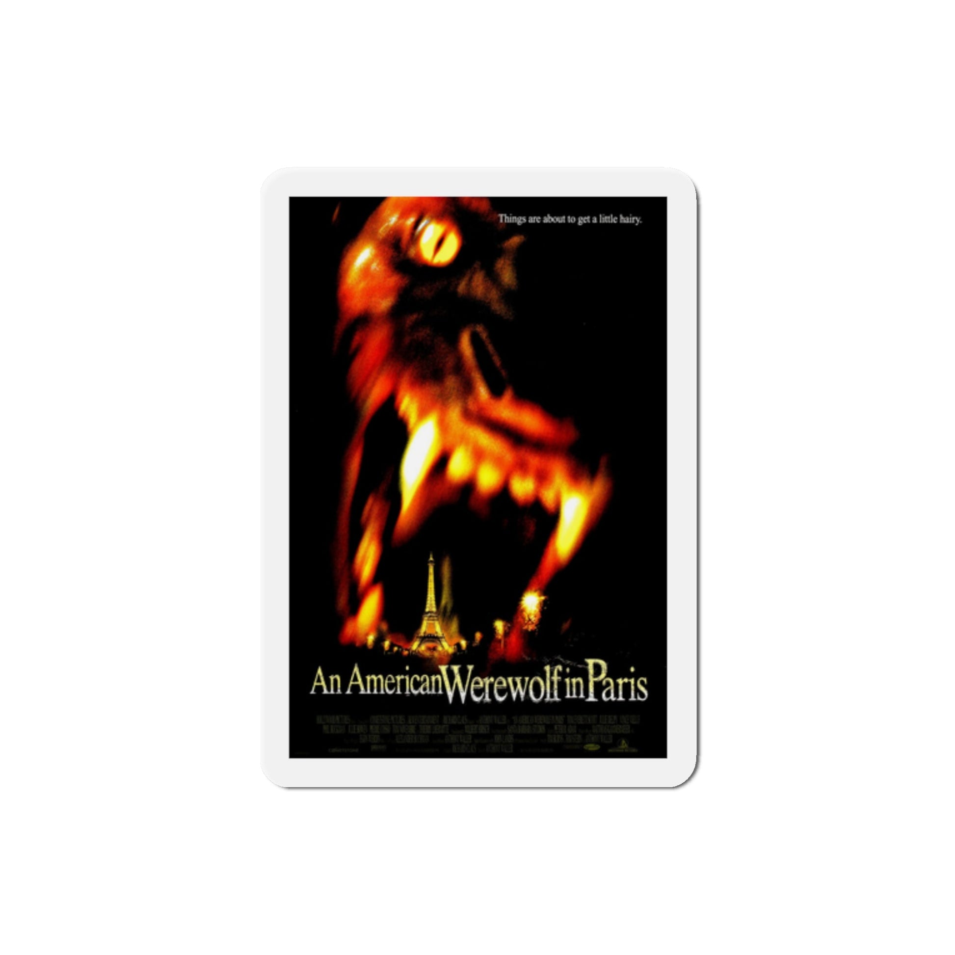 An American Werewolf In Paris 1997 Movie Poster Die-Cut Magnet-2" x 2"-The Sticker Space