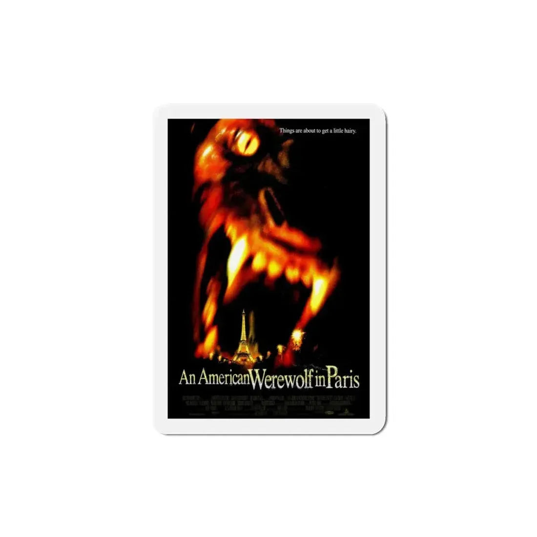 An American Werewolf In Paris 1997 Movie Poster Refrigerator Magnet 3 Inch - The Sticker Space