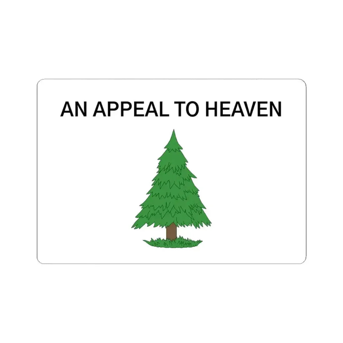 An Appeal to Heaven Flag (United States) STICKER Vinyl Kiss-Cut Decal 4 Inch White - The Sticker Space