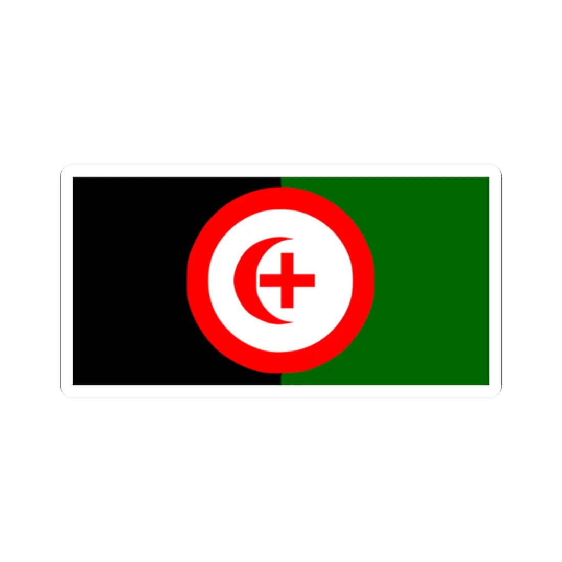 An Arab From Haifa proposed Palestine flag alt 10 (Palestine) STICKER Vinyl Kiss-Cut Decal 2 Inch White - The Sticker Space