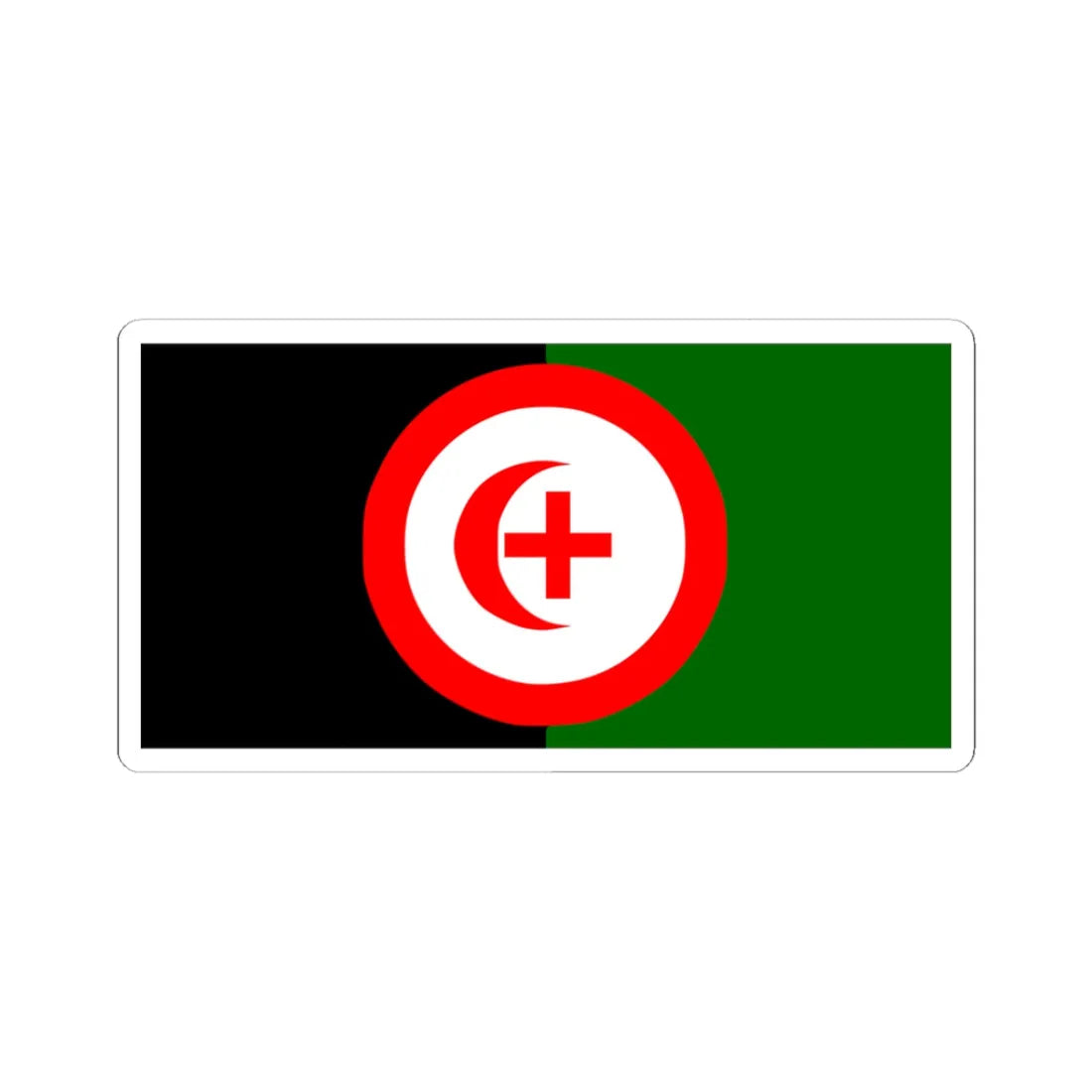 An Arab From Haifa proposed Palestine flag alt 10 (Palestine) STICKER Vinyl Kiss-Cut Decal 3 Inch White - The Sticker Space