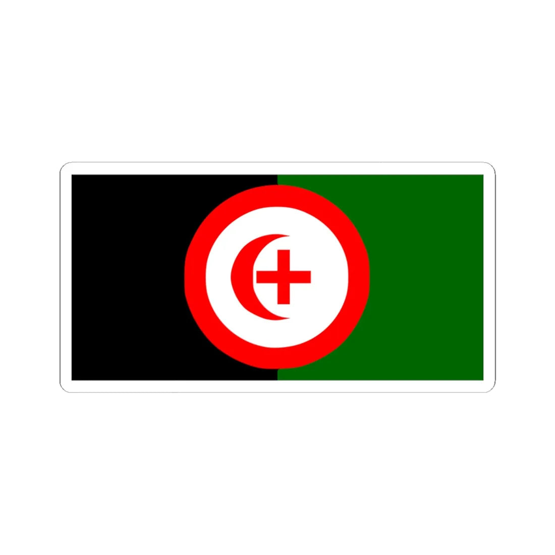 An Arab From Haifa proposed Palestine flag alt 10 (Palestine) STICKER Vinyl Kiss-Cut Decal 4 Inch White - The Sticker Space